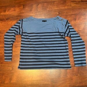 blue and navy striped long sleeve J. Crew size medium long sleeve